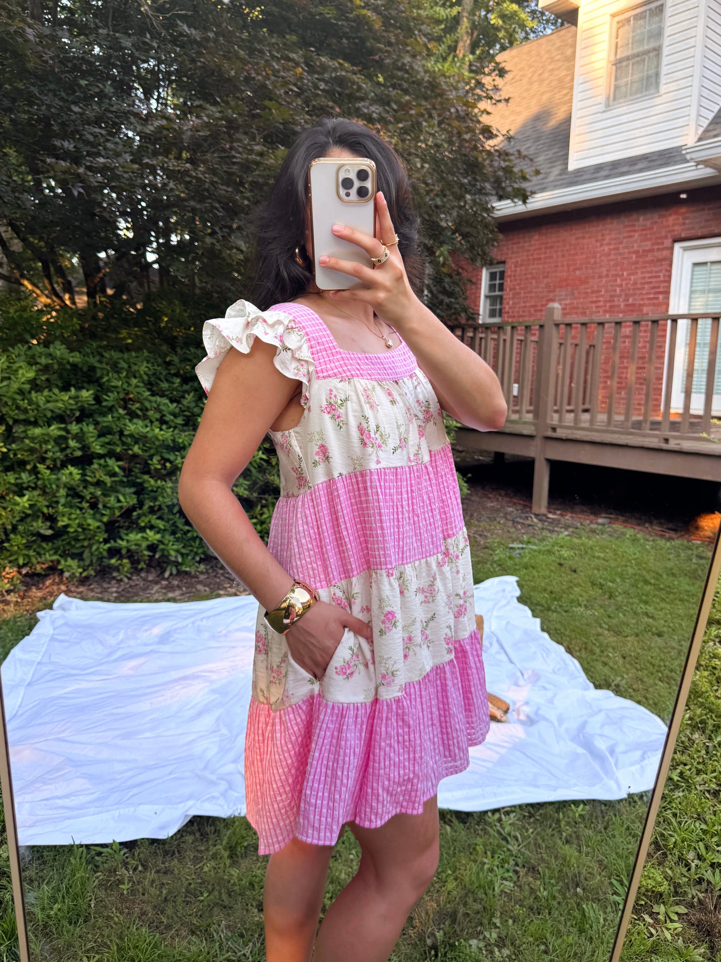 Pink Cottage Princess Flowy Dress