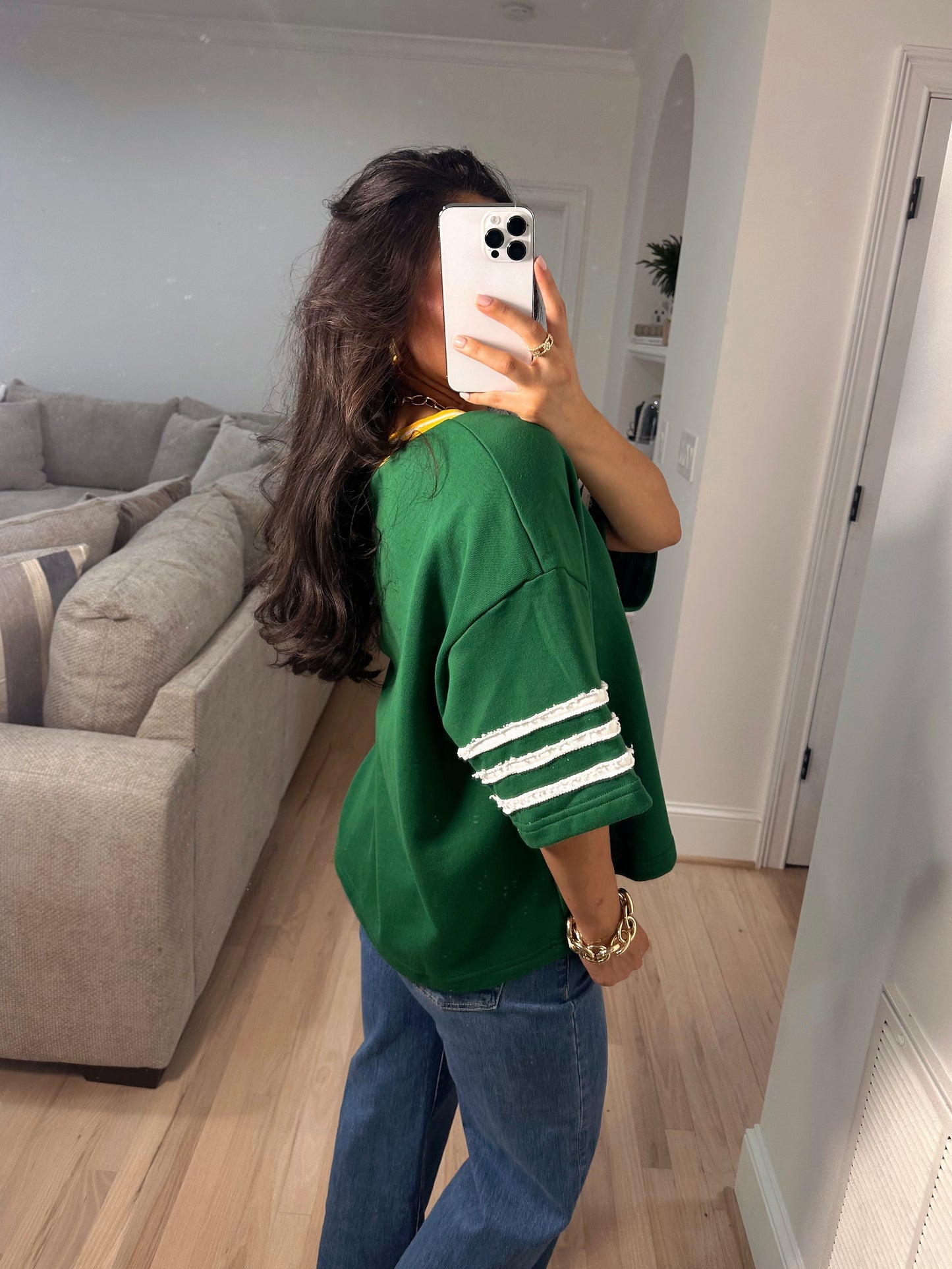 Green 89 Varsity Oversized Tee