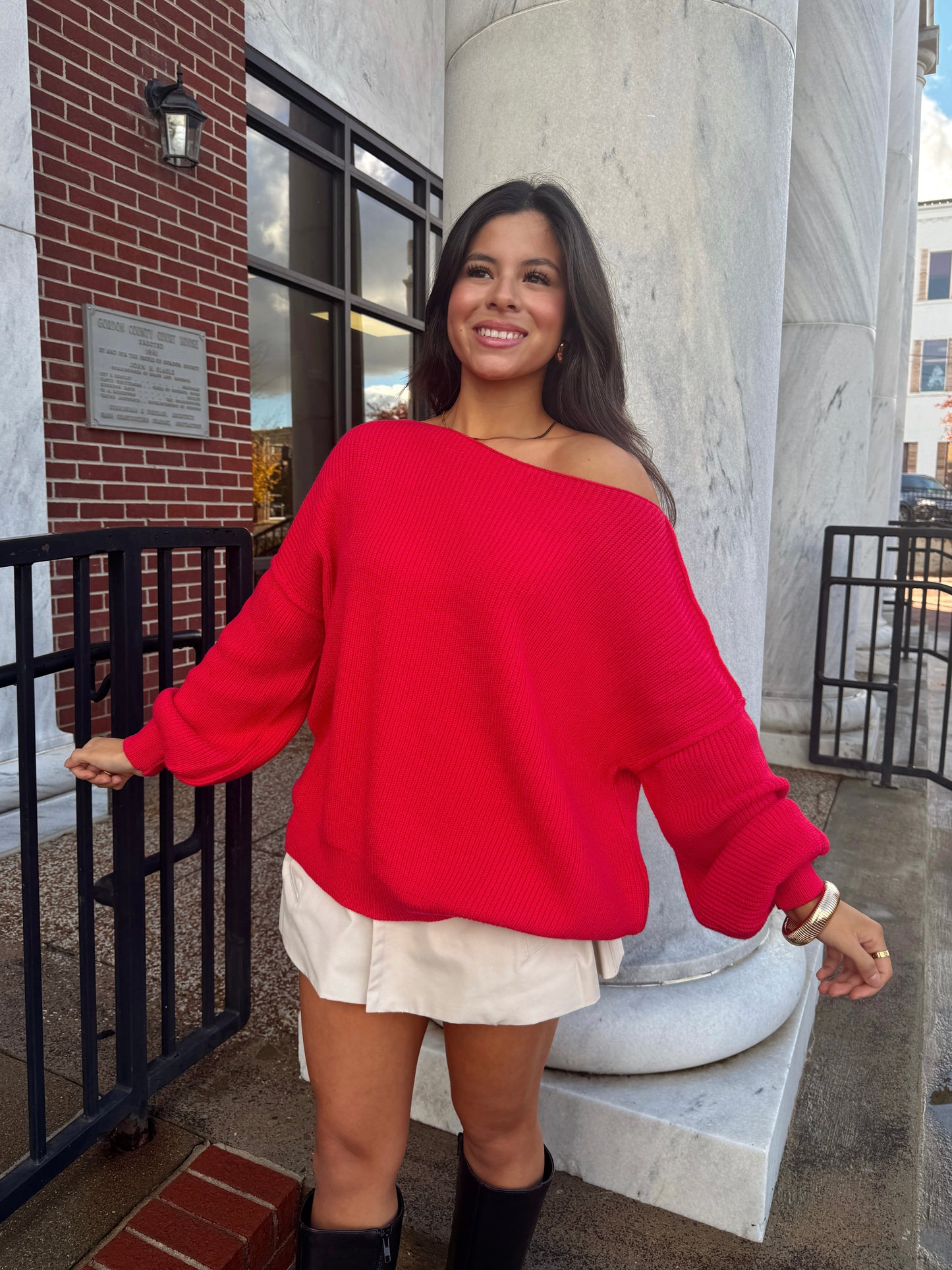Red Slouchy Sweater