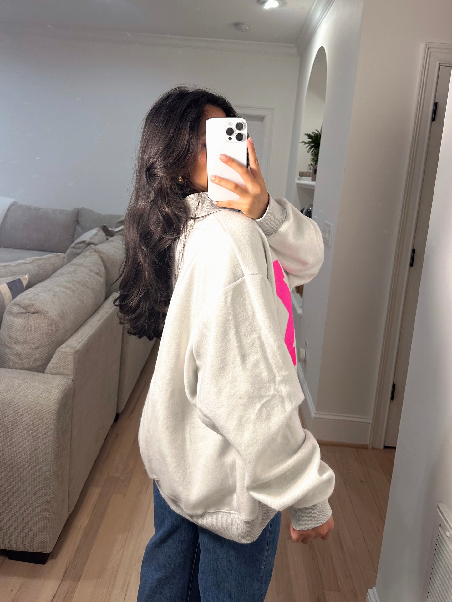 TX Reversible Oversized Mockneck Sweatshirt
