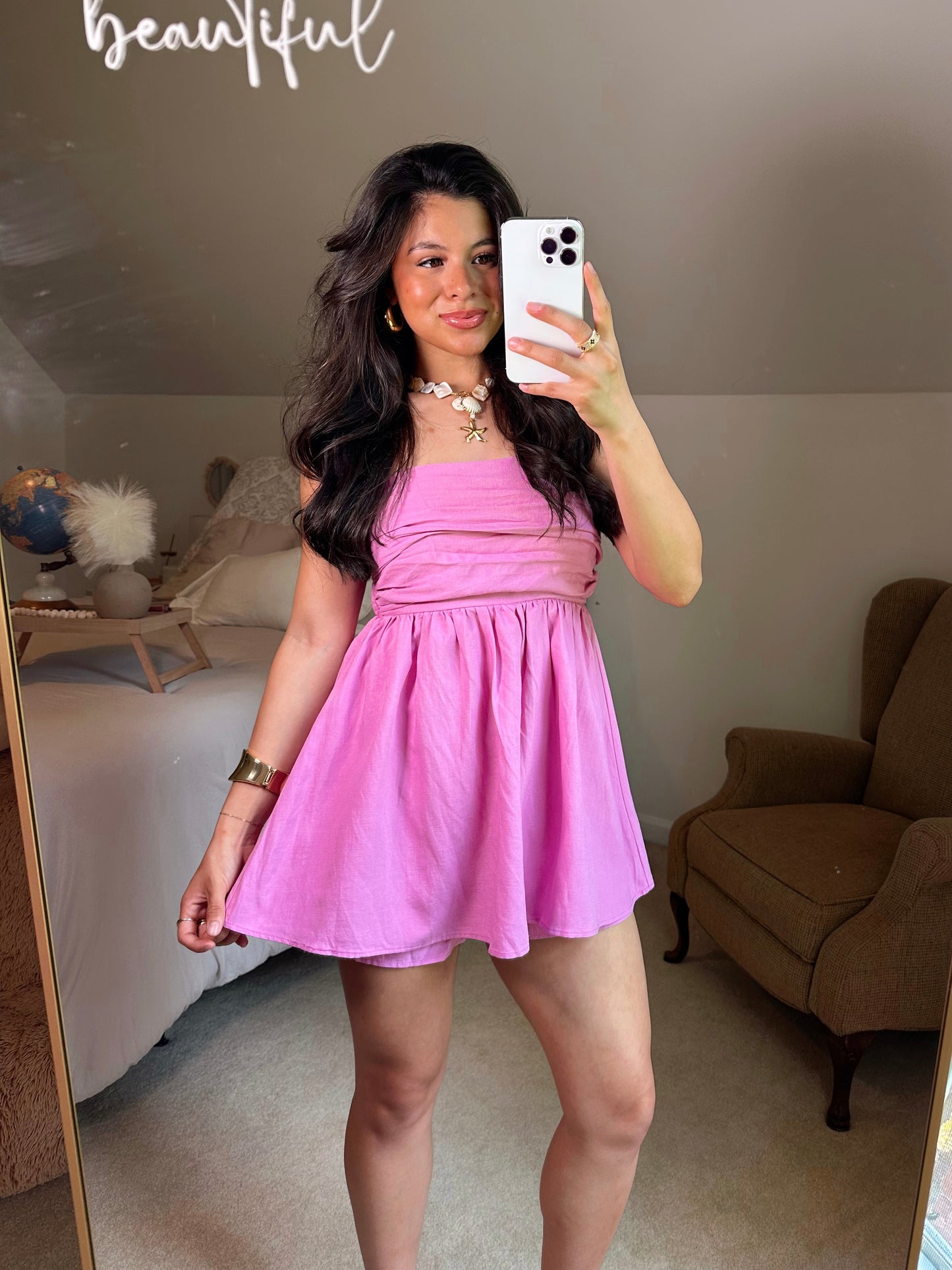 Pink Tube Romper