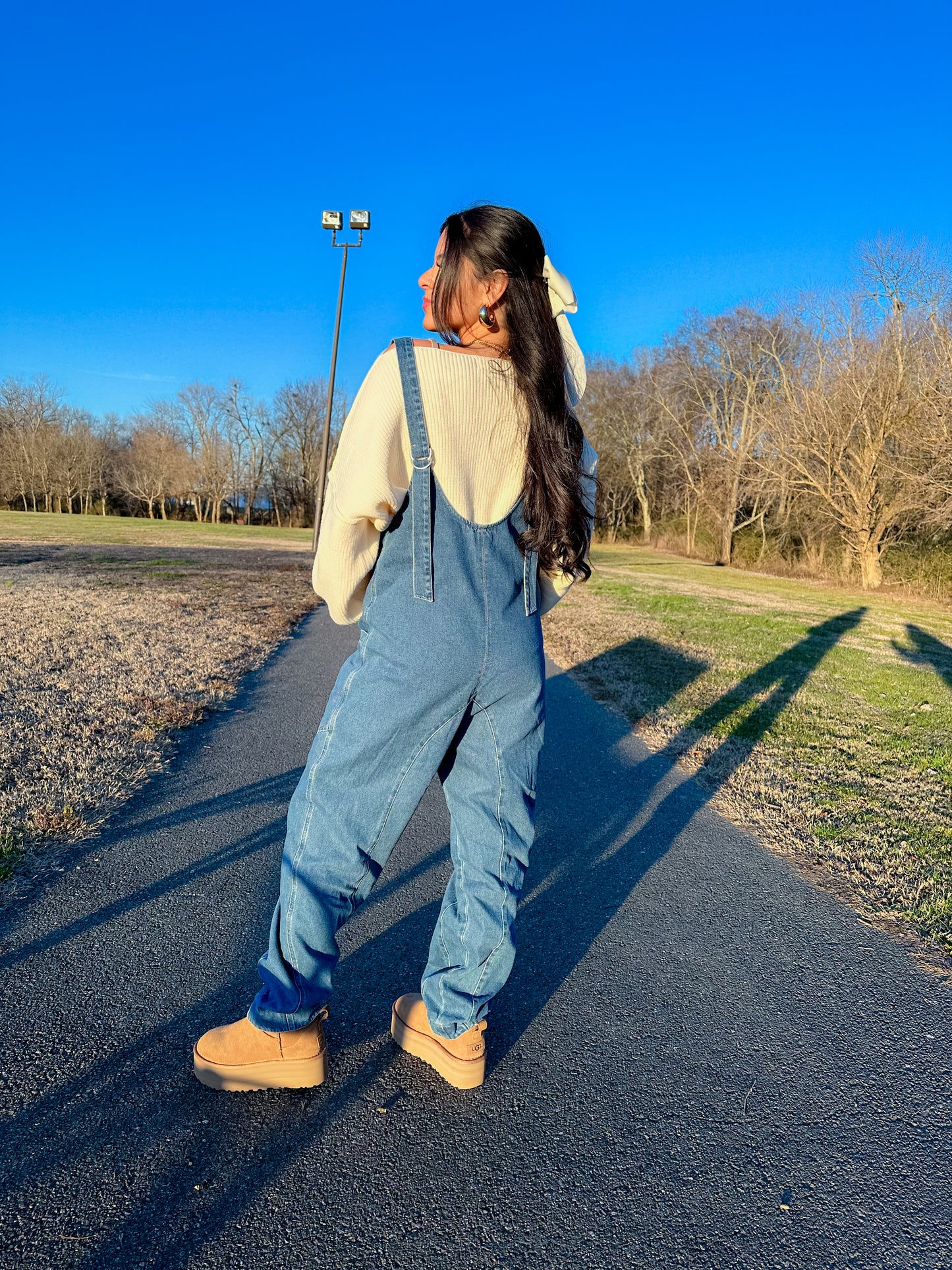Free Girl Denim Jumpsuit (PLUS SIZE - 3XL LEFT)