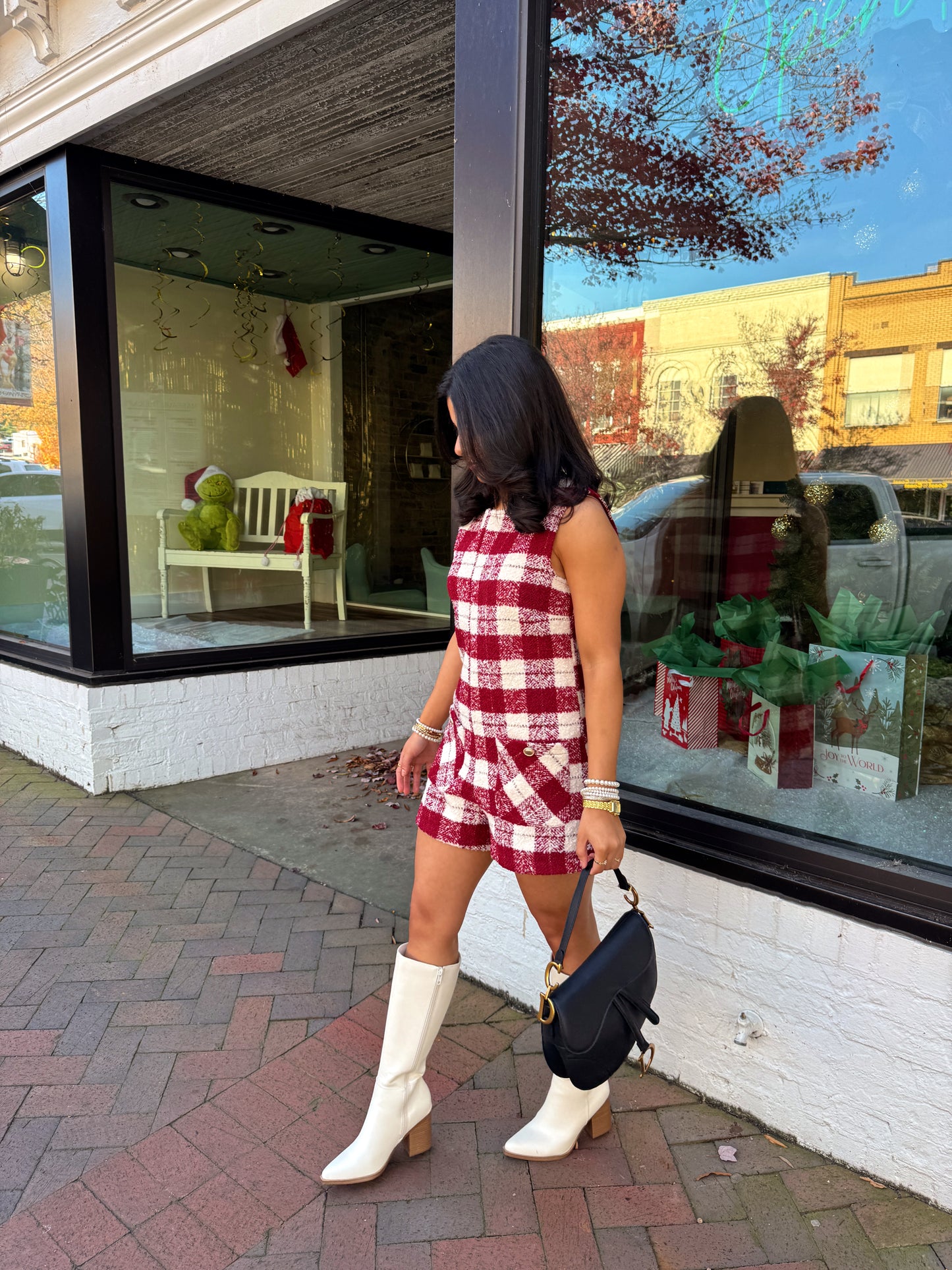 The Noel Tweed Romper