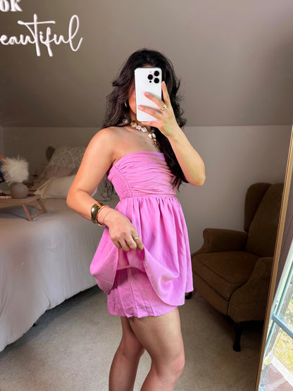 Pink Tube Romper