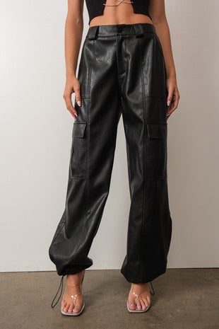 Signature Leather Cargo Pants