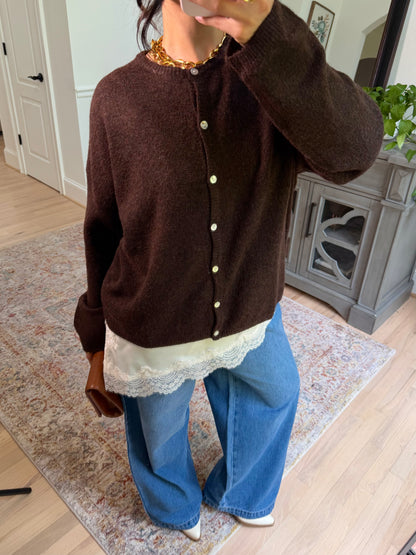 Hot Chocolate Brown Cardigan