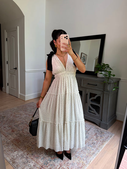 Lovely in Dots Bow Midi Dress