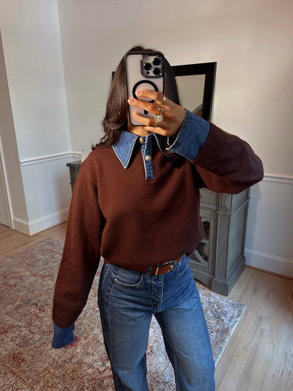 Espresso Couture Polo Denim Knit