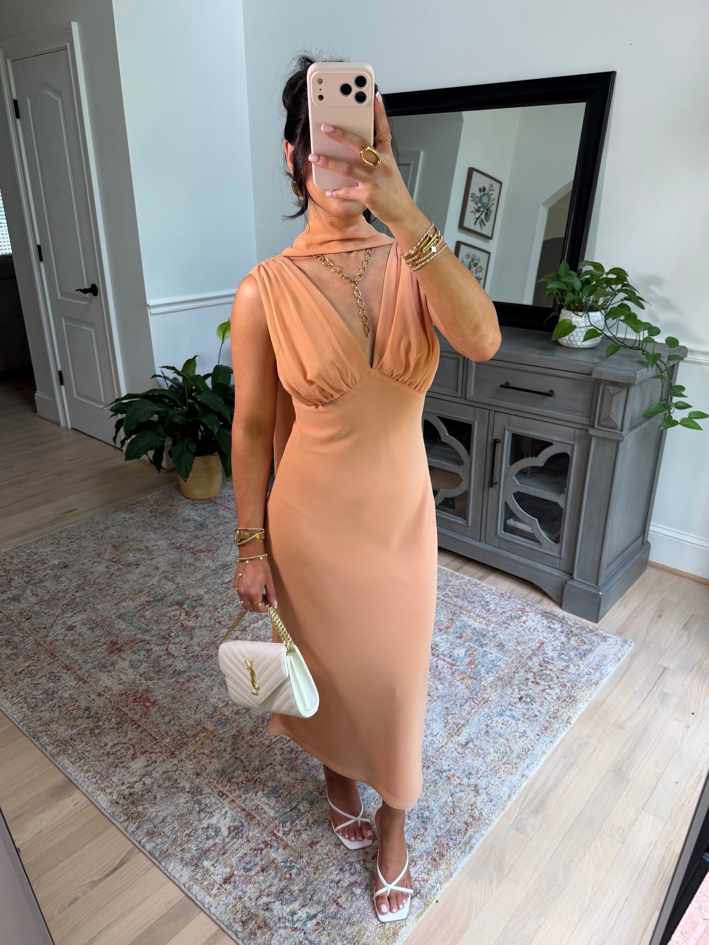 Josephine Scarf Midi Dress