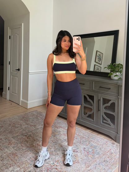 Navy Biker Shorts