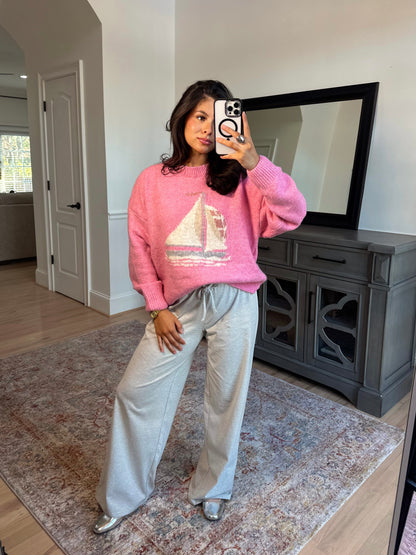Blush Sail Club Sweater