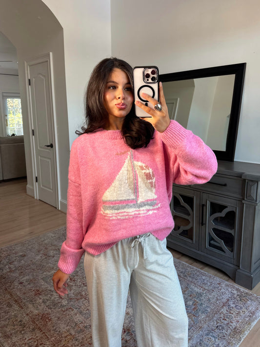 Blush Sail Club Sweater