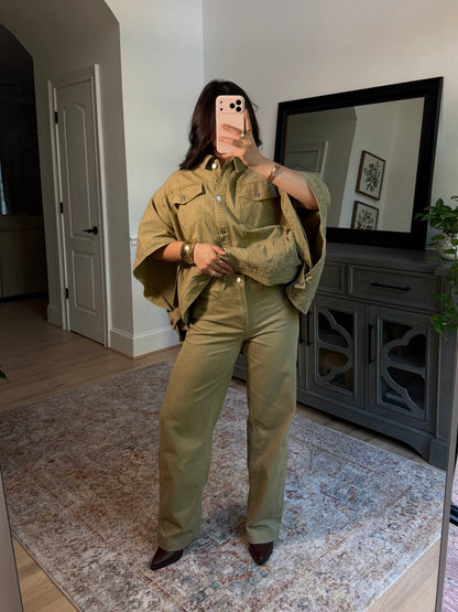 Sutton Olive Denim Pants