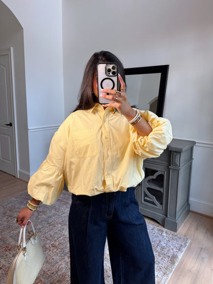 Golden Hour Bubble Hem Top