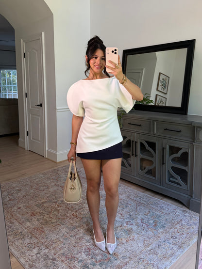 Navy Luxe Skort