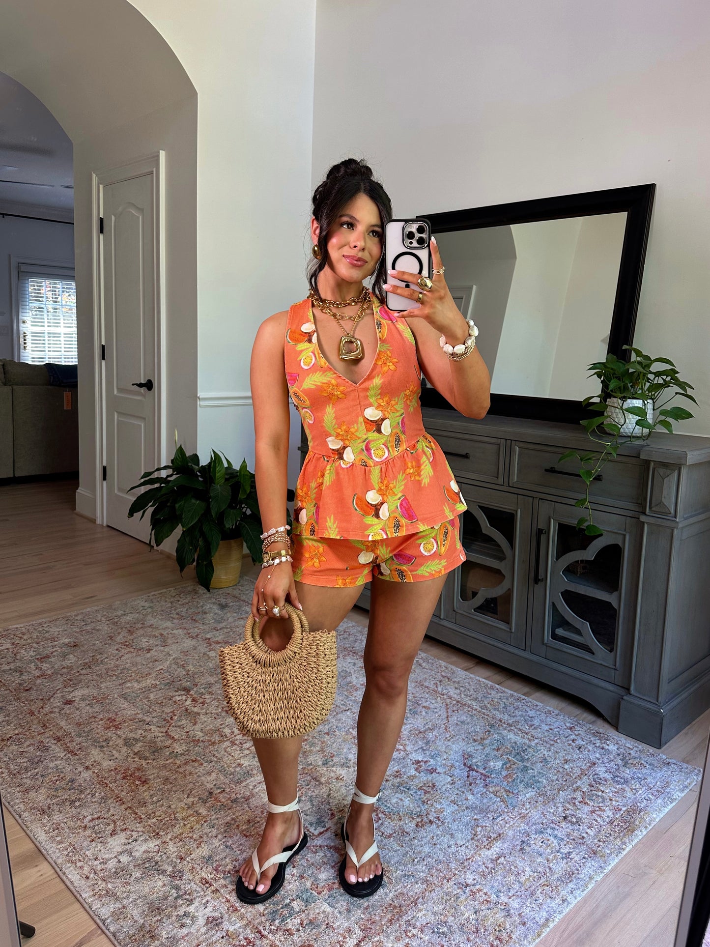 Tropical Fruit Paradise Halter Top