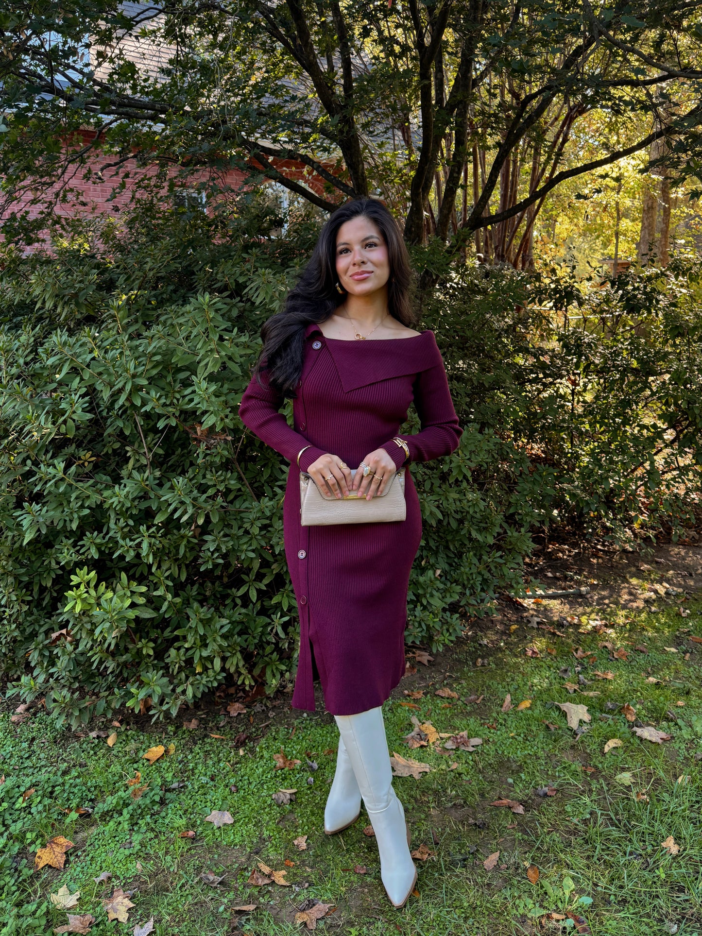 Serving Looks Sweater Midi Dress