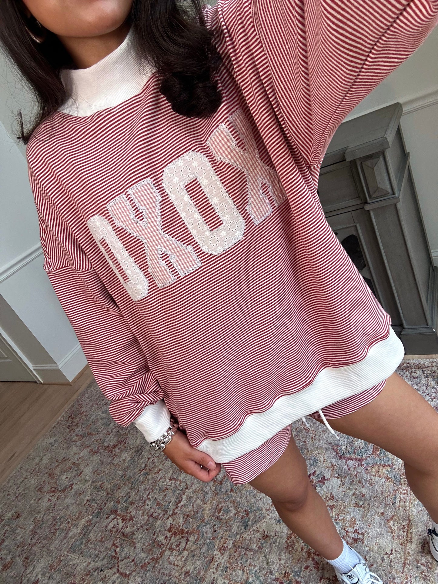 XOXO Mockneck Striped Set