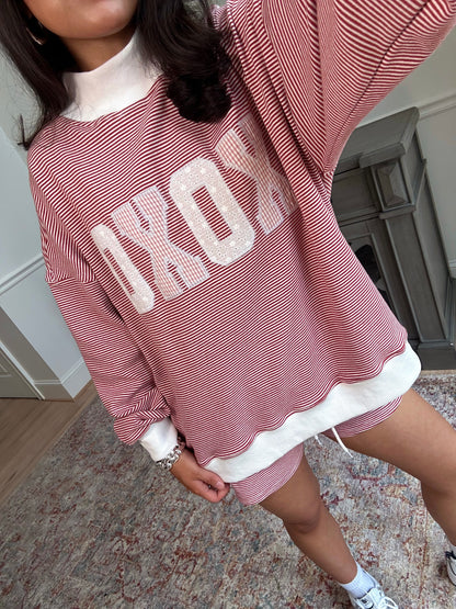 XOXO Mockneck Striped Set