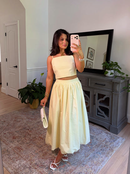 Limoncello Striped Top & Skirt Set