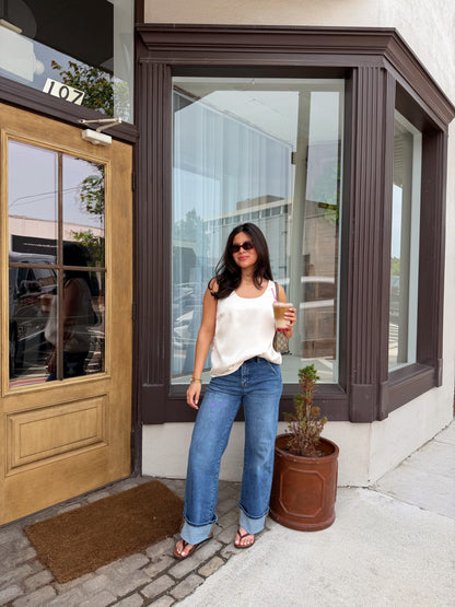 Signature Straight Leg Cuff Jeans