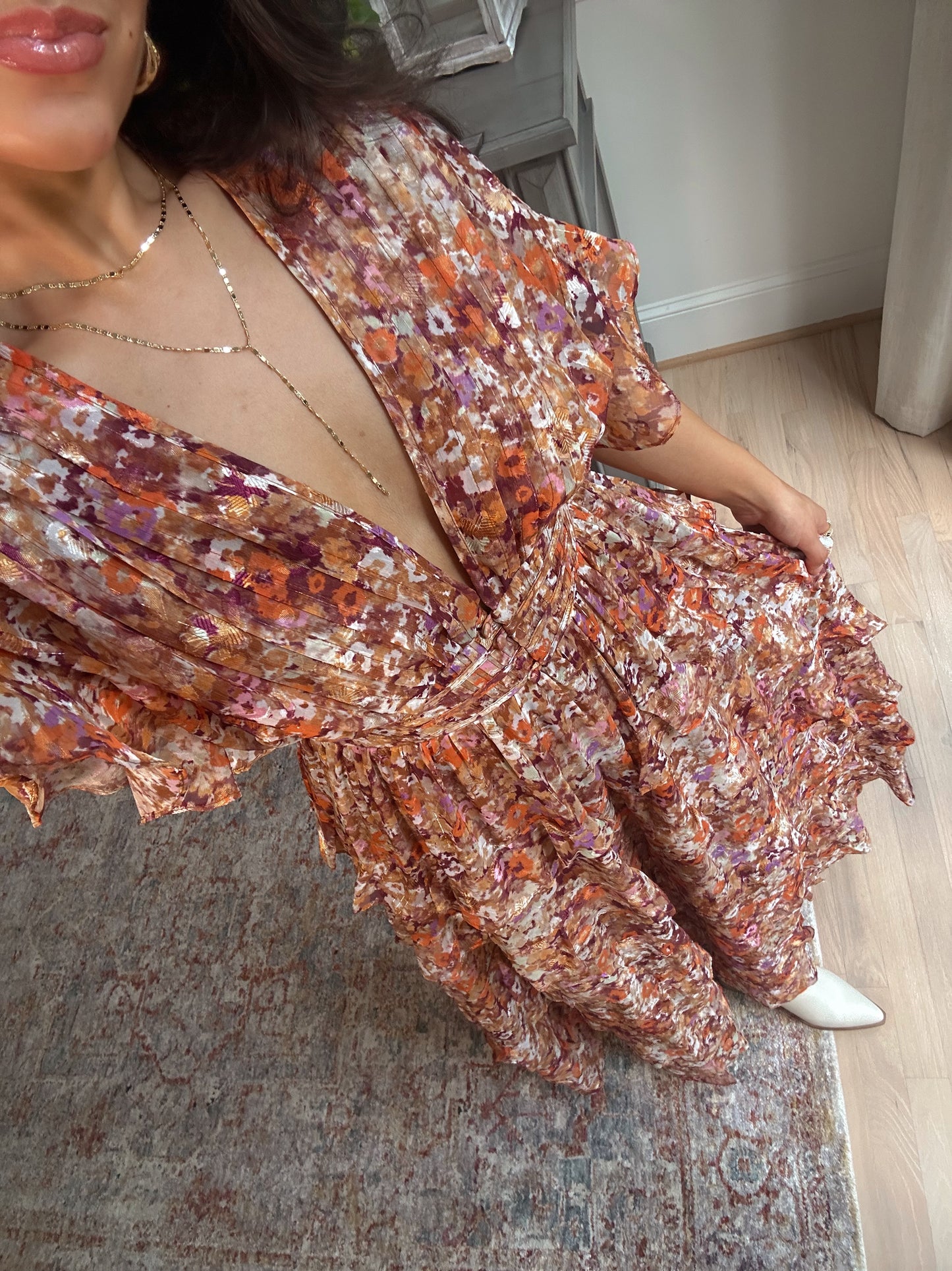 Marigold Ruffles Maxi Dress