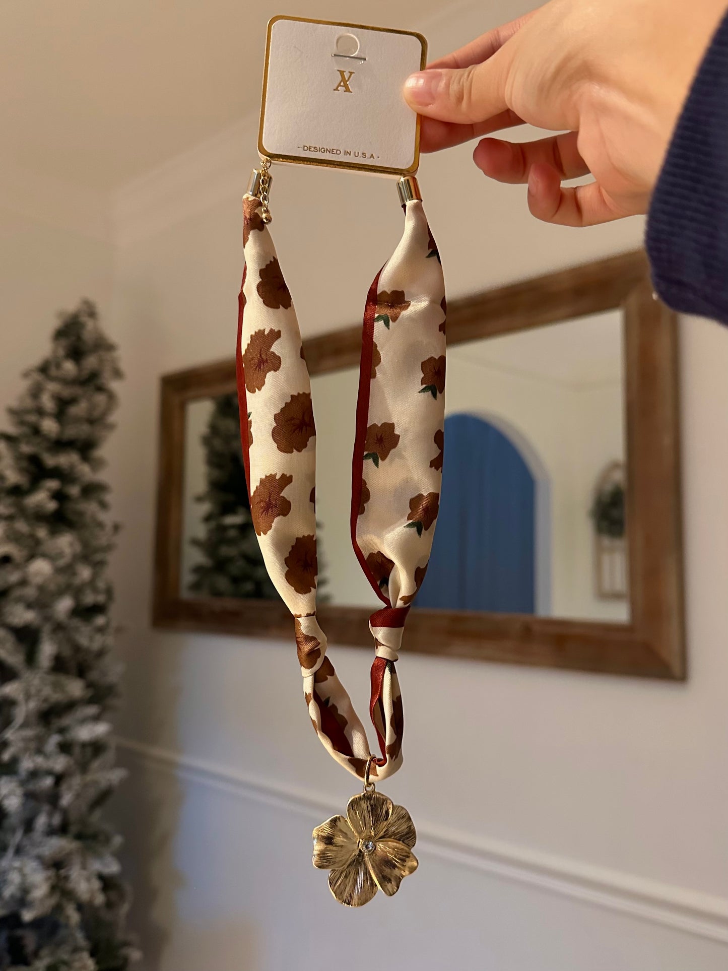 Warm Tones Scarf Necklace
