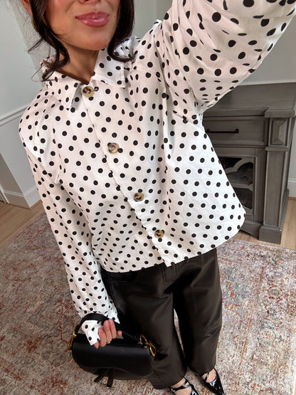The Juliette Polka Dot Jacket Top