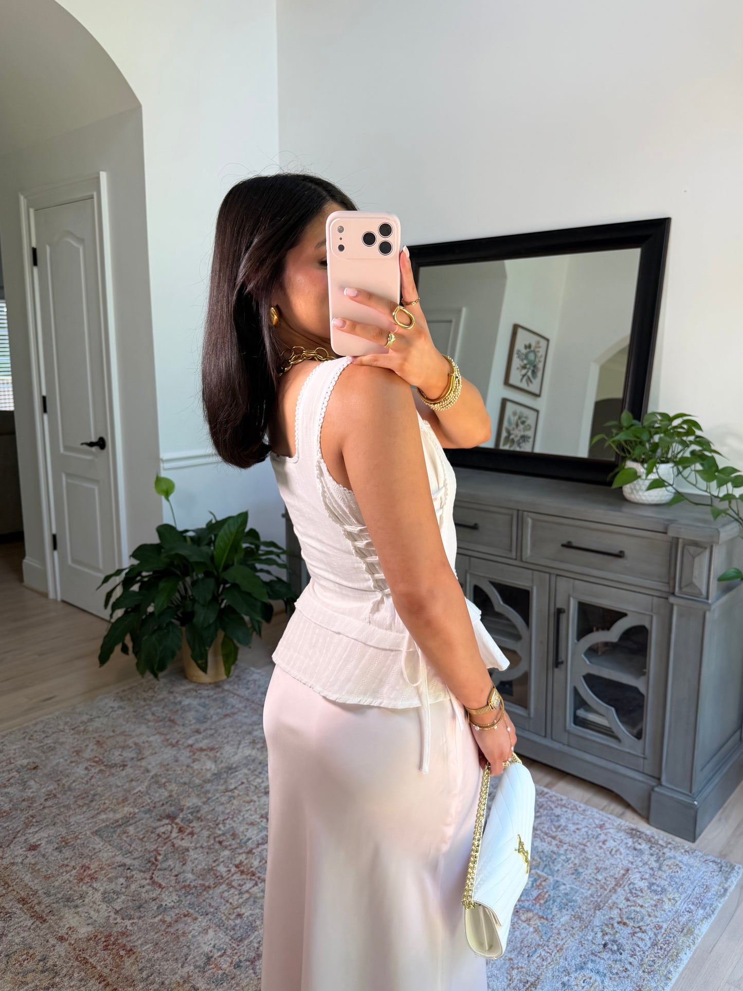 Prairie White Corset Top
