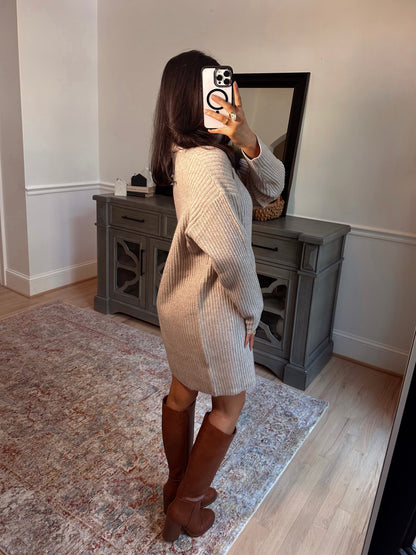 Toasted Marshmallow Sweater Dress