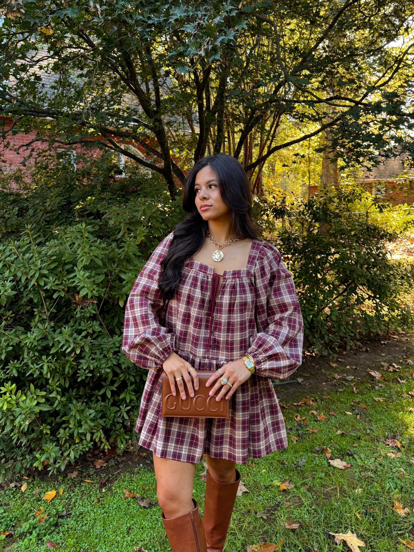 Cranberry Crush Plaid Dress