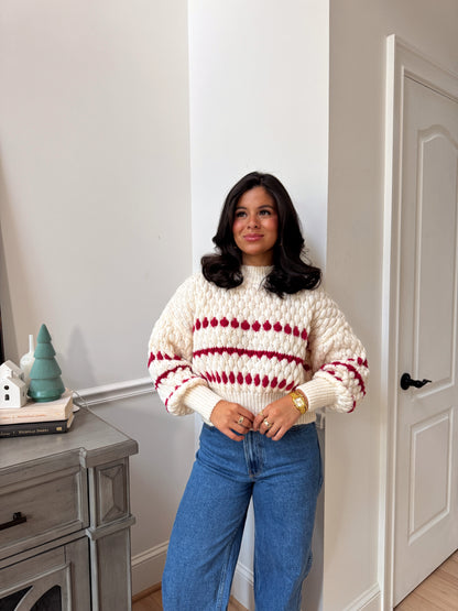 Peppermint Bark Knit Sweater