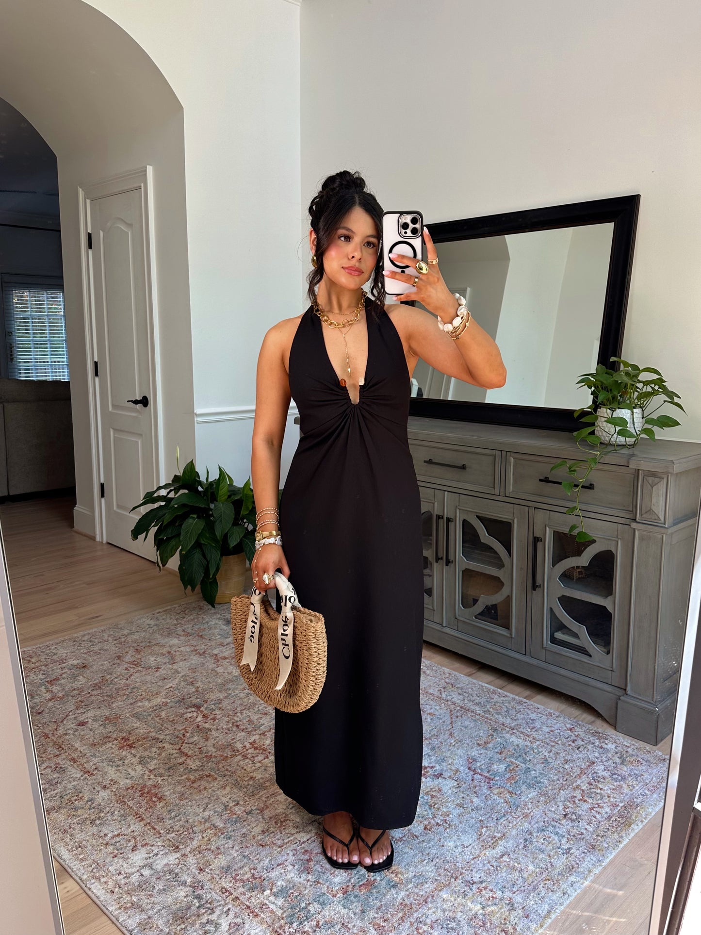 Island Muse Beaded Halter Dress