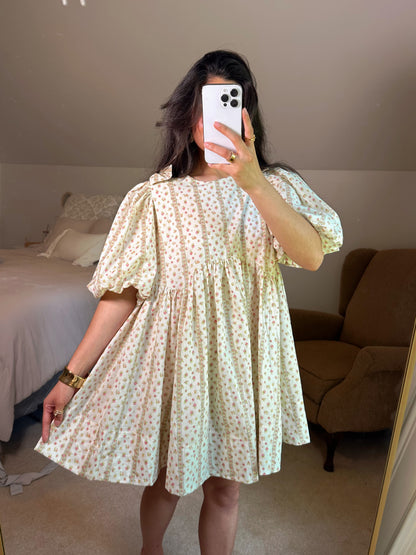Ditsy Floral Bow Babydoll Dress