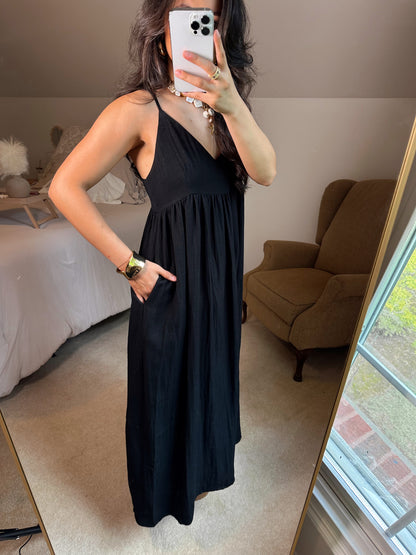 Black Flowy Maxi Dress