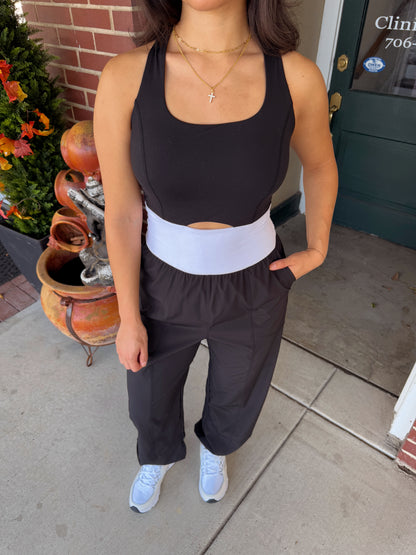 Black & White It Girl Jumpsuit