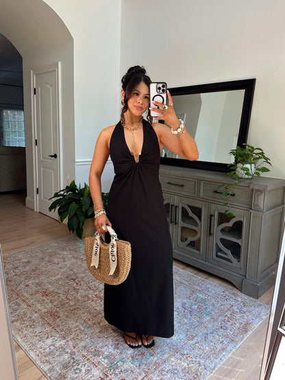Island Muse Beaded Halter Dress
