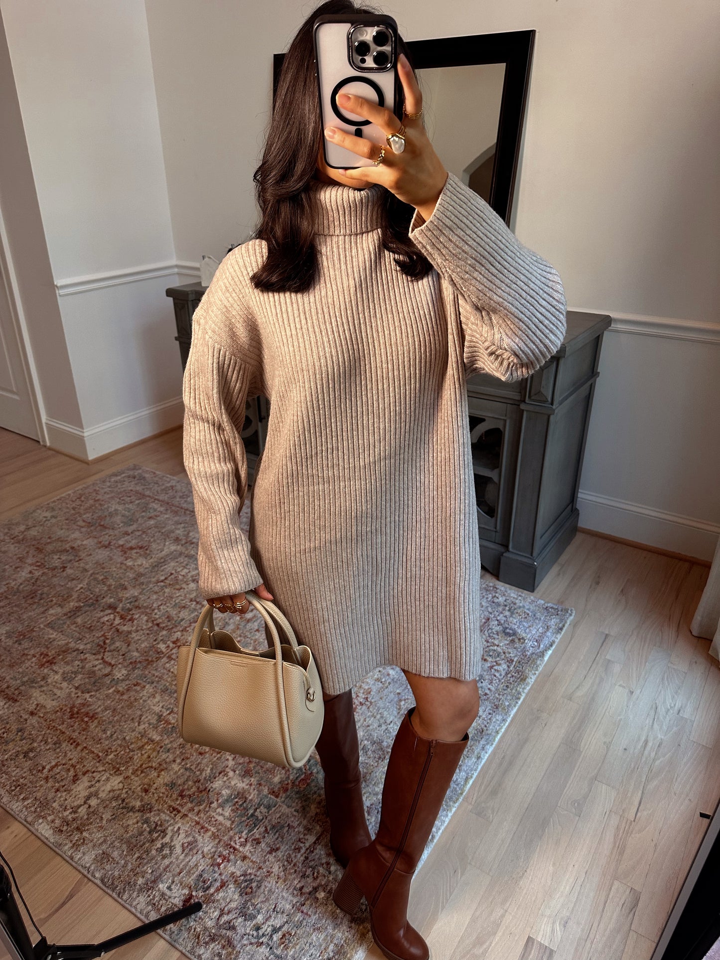 Toasted Marshmallow Sweater Dress