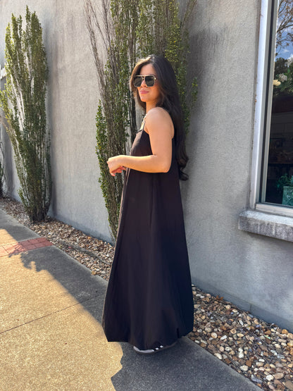 Black Bubble Maxi Dress