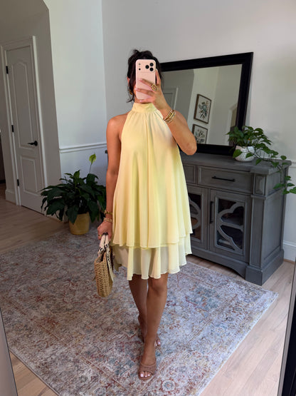 Sunshine Halter Flowy Dress