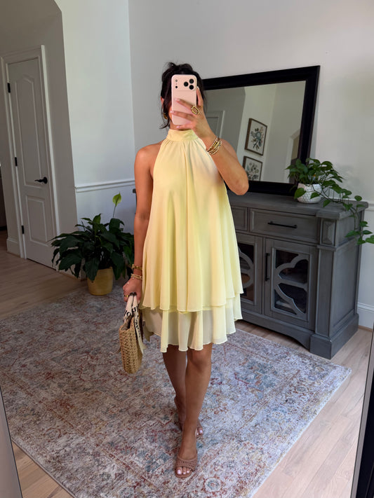 Sunshine Halter Flowy Dress