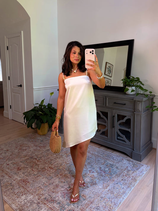 Seashell Satin Beaded Dress