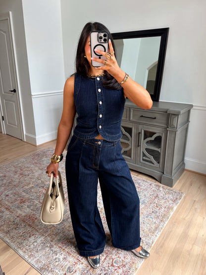 Indigo Wide Leg Jeans
