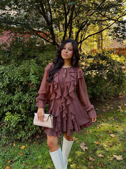 Cinnamon Dolce Ruffle Dress