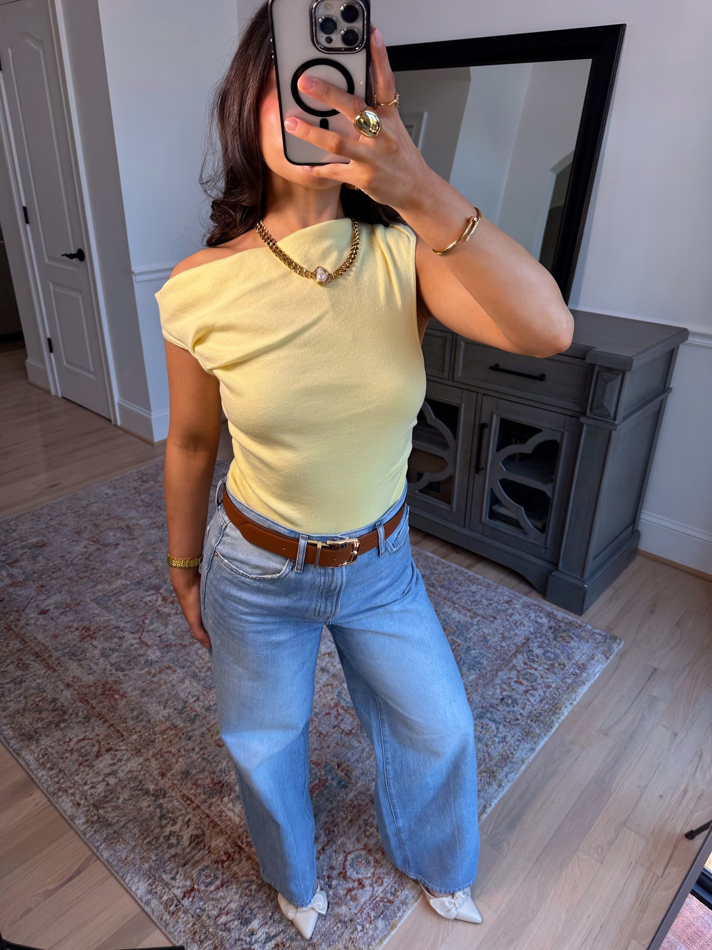 Lemon Crush Off-Shoulder Tank