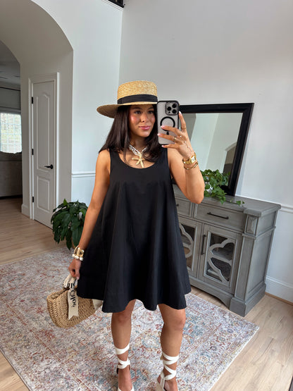 St. Tropez Black Flowy Dress