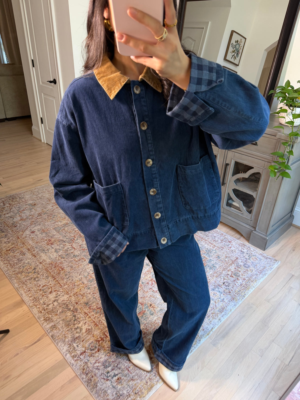 Bailey Corduroy Blue Plaid Jacket