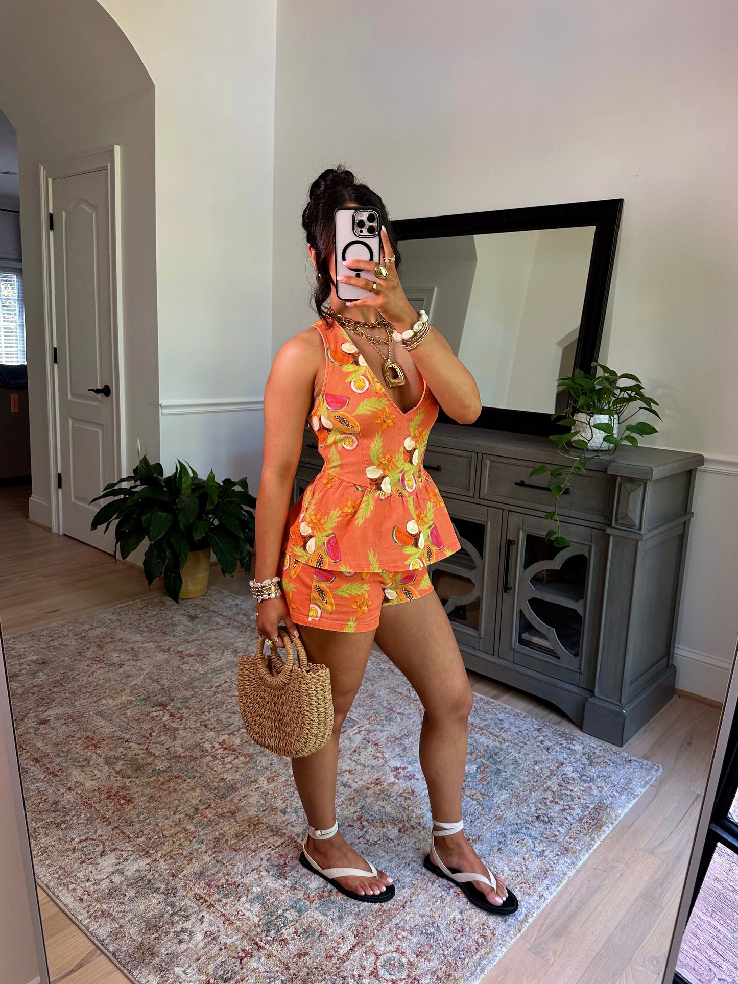 Tropical Fruit Paradise Halter Top