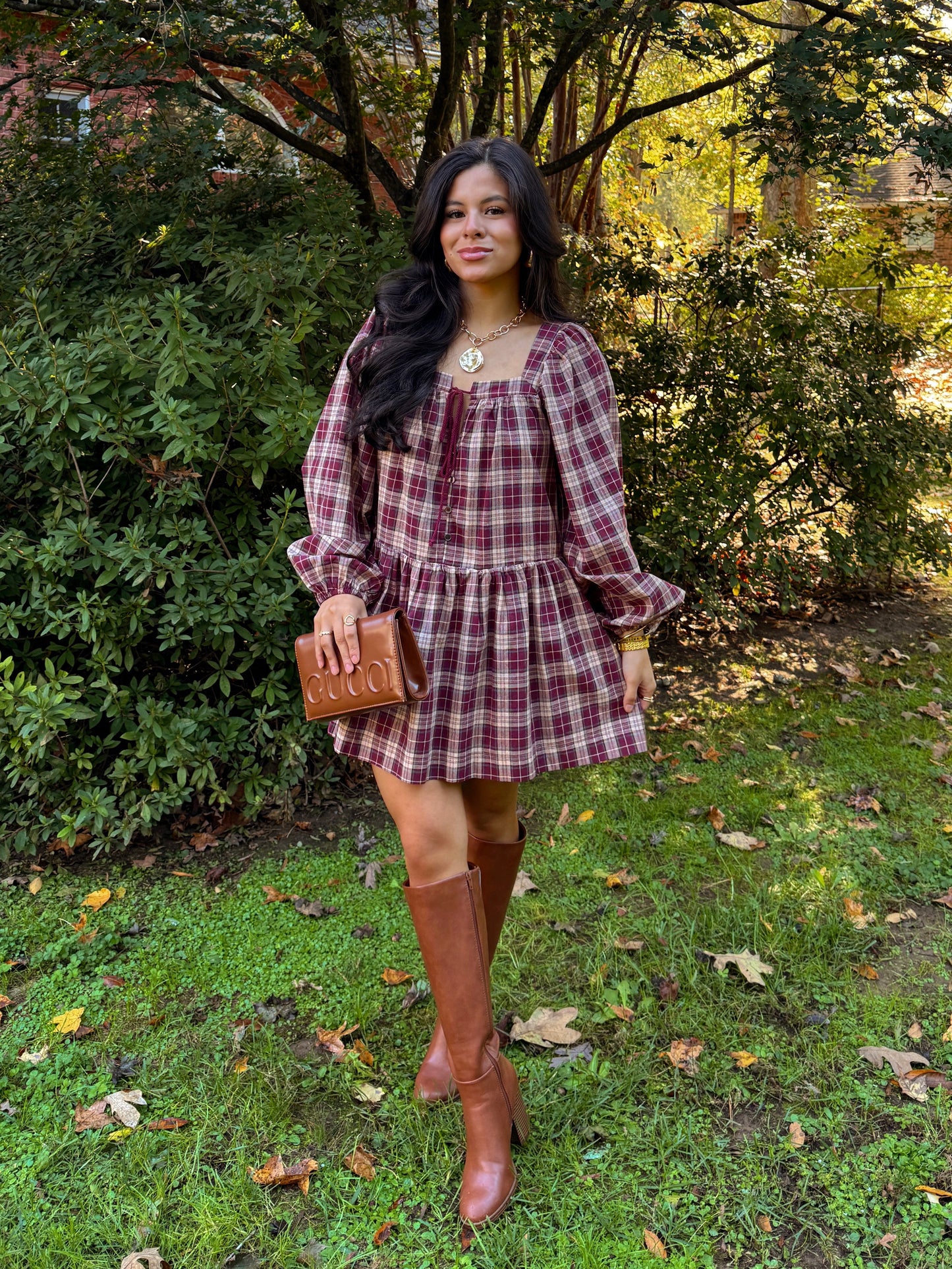 Cranberry Crush Plaid Dress