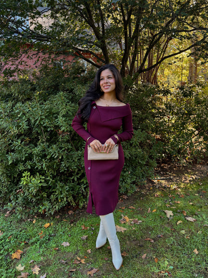 Serving Looks Sweater Midi Dress